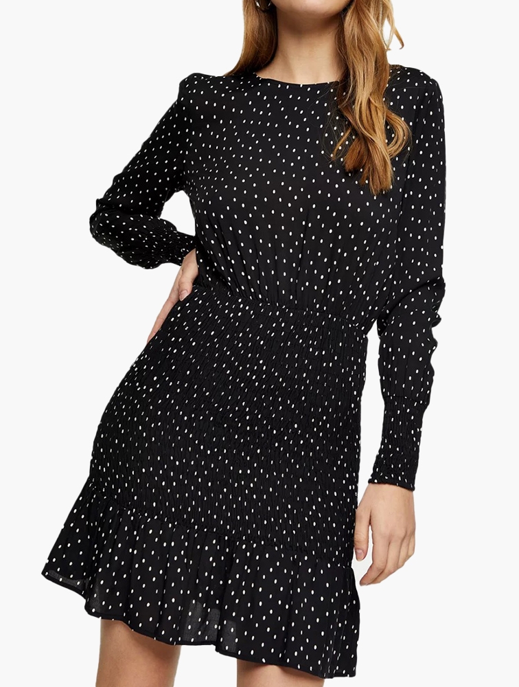 Topshop black spotty deals dress